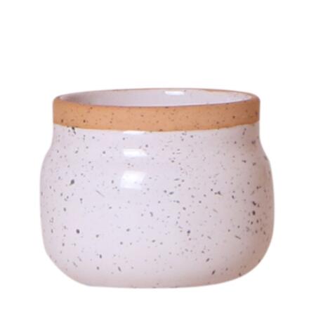 "Vintage Bowl" cachepot - ceramic in vintage look - white - suitable for 6cm pots