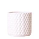 "Diamond" cachepot - ceramic in brilliant white...