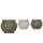 Cachepot set - Ancient Green - natural green - 2 ceramic pots in green and natural tones