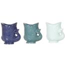 Trio de cache-pots "poisson" - 3 cache-pots aux...