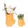 Hummingbird Orchids Set of white Nazaré orchid and succulent in decorative orange fish pot - pot size 9cm and 6cm