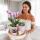 Kolibri Company Set cadeau Optimisme coloré avec orchidée Phalaenopsis rose et plantes succulentes, y compris pots décoratifs en céramique