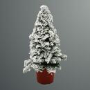 Kerosene tree - Christmas tree with snow - Christmas decoration - Christmas arrangement with wax - for outdoors - 40cm high