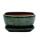 bonsai bol avec soucoupe Gr. 2 - Vert - rectangulaire - Modèle gb5 - l 17cm - l 13cm - h 7,5 cm