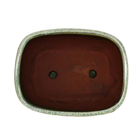 Exotenherz Bonsai-Schale Rot - Eckig Mit Untersetzer 18x13x6 Cm