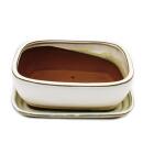 bonsai bol avec soucoupe taille 4 - beige clair -...