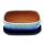 bonsai bol avec soucoupe taille 4 - bleu-beige - rectangulaire - modèle gb5 - l 26cm - l 20cm - h 9cm