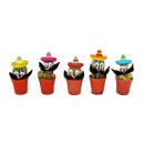 Funny Cactus with Eyes, Moustache and Sombrero