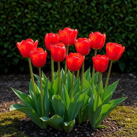 Exotenherz Blumenzwiebeln - Tulpen Tulipa Triumph Red (15 Stück) Durchmesser 11-12cm