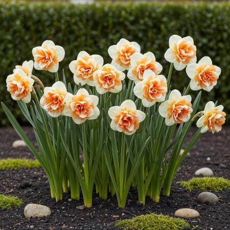 Exotenherz Flower bulbs - Narcissus Narcis Replete - White/Orange (10 pieces) Diameter 10-12cm