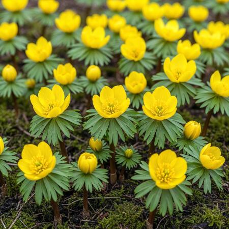 Exotenherz Blumenzwiebeln - Kilikischer Winterling Eranthis Cilicica (25 Stück) Durchmesser 4-5cm