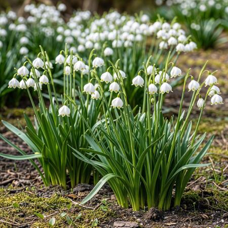 Exotenherz Blumenzwiebeln - Sommerknotenblume Leucojum Aestivum - weiss (20 Stück) Durchmesser 8-9cm