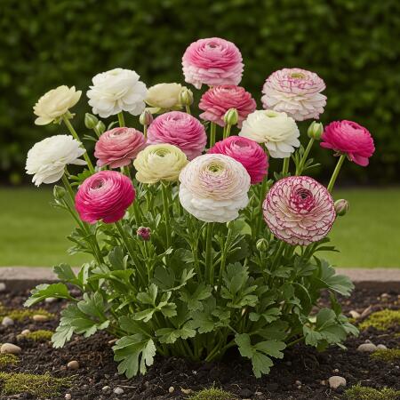Exotenherz Blumenzwiebeln - Ranunkeln Ranunculus Pastellfarben-Mix (40 Stück) Durchmesser 5-6cm