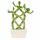 Lucky Bamboo - modernes Arrangement in eckiger Schale - 3 Ebenen geflochten - weiss - 14cm - 20cm hoch