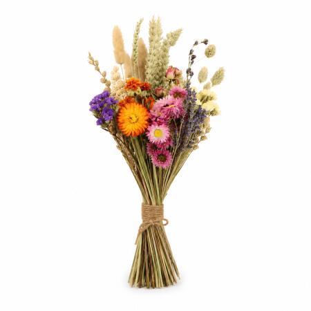 Bouquet - Dried Flowers - Natural Field Flowers - Multi - 20cm Diameter - 50cm Length