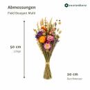 Bouquet - Dried Flowers - Natural Field Flowers - Multi - 20cm Diameter - 50cm Length