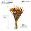 Bouquet de fleurs - Fleurs séchées - Fleurs des champs naturelles - Multi - 25cm de diamètre - 60cm de longueur