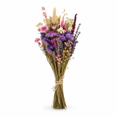 Bouquet - Dried Flowers - Natural Field Flowers - Pink - 20cm Diameter - 50cm Length