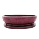 Bonsai cup and saucer Gr. 6 - red - oval - Model O3 - L...