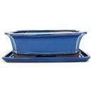 Bonsai cup and saucer Gr. 5 - blue - square - model G4 -...
