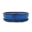 Bonsai-Schale mit Unterteller Gr. 5 - Blau - oval -...