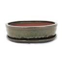 Bonsai cup and saucer Gr. 5 - olive brown - oval - model...