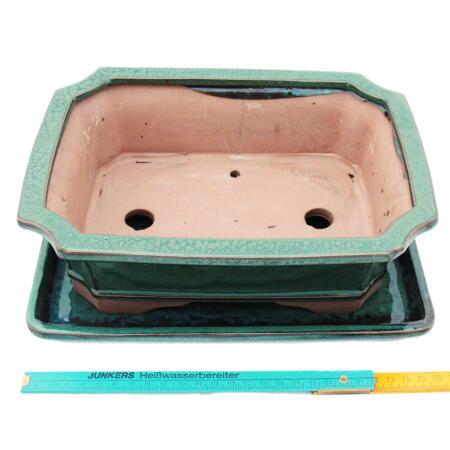 Bonsai-Schale Gr. 4 - Grn - eckig - Modell G4