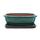 Bonsai cup and saucer Gr. 3 - Green - Square - Model G12 - L 18cm - B 14cm - H 5.5cm