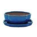 Bonsai cup and saucer Gr. 2 - blue - haitang/oval - model...
