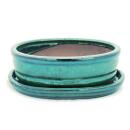 Bonsai cup and saucer Gr. 2 - green oval - model O7 - L...