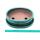 Bonsai cup and saucer Gr. 2 - green oval - model O7 - L 15,5cm - B 12cm - H 4,5cm