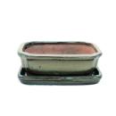 Bonsai cup and saucer Gr. 2 - Olive Brown - Square -...