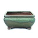 Bonsai cup and saucer Gr. 2 - Olive Brown - Square - Model G81 - L 14,5cm - B 11,3cm - H 6,6cm