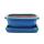 Bonsai-Schale mit Unterteller Gr. 1 - Blau -  eckig - Modell G13 - L 12cm - B 9,5cm - H 4,5 cm
