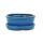 Bonsai-Schale mit Unterteller Gr. 1 - Blau -  oval  - Modell O7 - L 12cm - B 9,5cm - H 4,5 cm