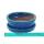 Bonsai-Schale mit Unterteller Gr. 1 - Blau -  oval  - Modell O7 - L 12cm - B 9,5cm - H 4,5 cm