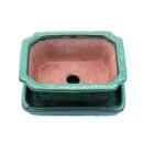 Bonsai cup and saucer Gr. 1 - Green - Square - Model G13...